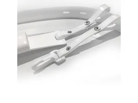 Plastic knife holder for 1 knife complete with strap white