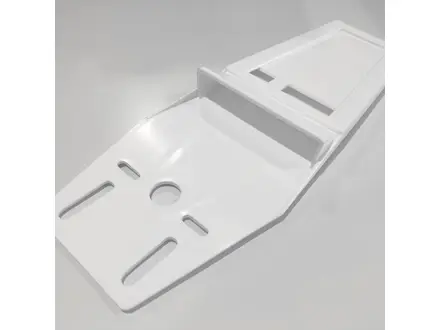 White plastic knife holder for 2-3 knives