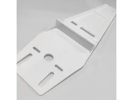 Extra long plastic knife holder for 2-3 knives, white