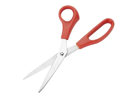 Keukenschaar RVS handgreep rood