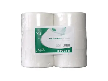 Papier toilette Euro Products Mini Jumbo 2 plis recyclé 720 feuilles blanc
