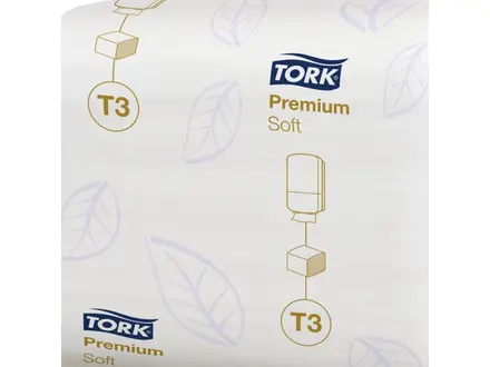 Tork zacht gevouwen toiletpapier 2-laags premium T3 wit