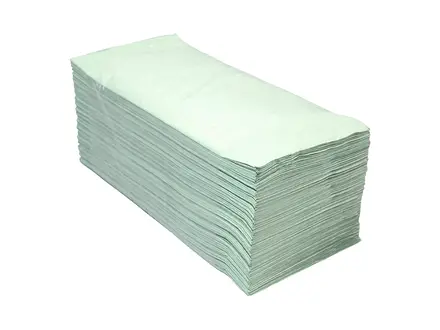 Essuie-tout Euro Products en forme de V, 1 pli, 23 x 25 cm, vert