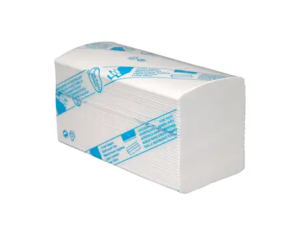 Papier essuie-tout Euro Products, cellulose interpliée, 3 plis, 320 x 220 mm, blanc