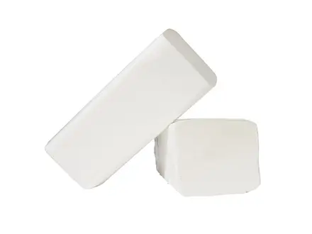 Essuie-tout Euro Products en cellulose, pliables en Z, 2 plis, jetables dans les toilettes, 215 x 250 mm, blancs