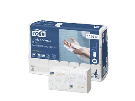 Papier essuie-tout Tork Xpress 2 plis Multifold H2 Premium blanc