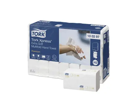 Tork Xpress extra soft Multifold paper towels H2 2-ply white
