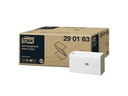 Tork handdoekpapier Singlefold Advanced H3 2-laags wit