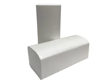 Essuie-tout Euro Products en papier plié en Z, 1 pli, recyclé, 23 x 25 cm, blanc