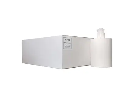 Papier de nettoyage Euro Products midi sans mandrin, 1 pli de cellulose, blanc, 275 mètres