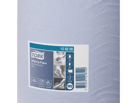 Papier de nettoyage Tork Wiping Centerfeed M2 midi 1 pli bleu