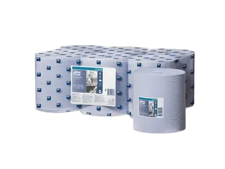 Papier de nettoyage Tork Wiping Centerfeed M2 midi 1 pli bleu