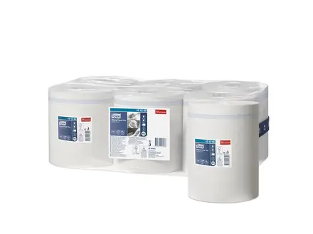 Rouleau de papier de nettoyage Tork Wiping Paper Plus midi M2 2 plis 160 mètres blanc