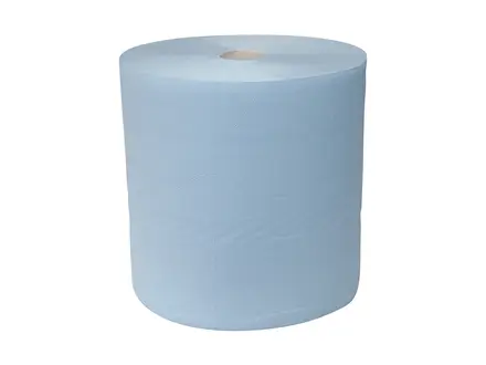 Euro Products cleaning paper industrial roll 3-ply bonded cellulose 380 meters blue