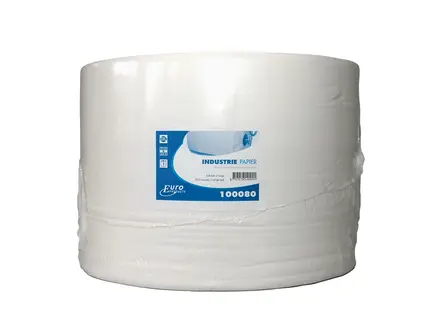 Euro Products cleaning paper industrial roll 2-ply cellulose 800 meters white