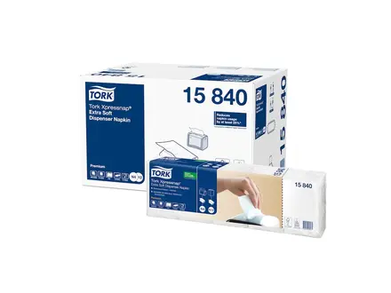 Serviettes distributeur Tork Xpressnap Extra Soft 2 plis N4 blanches