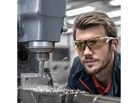 Lunettes de sécurité Uvex Pheos cx2 9198064 en polycarbonate CBR65 marron clair