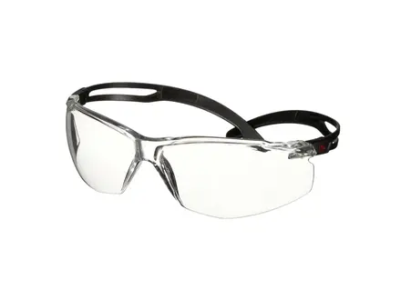 Lunettes de sécurité 3M SecureFit série 500 SF501AF-BLK en polycarbonate transparent