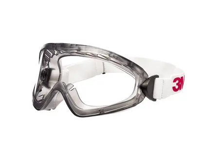 3M 2890 wide-view goggles polycarbonate clear ventilated