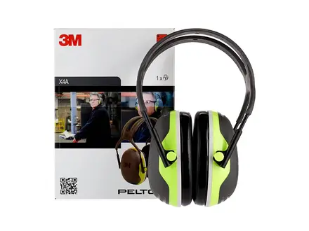 3M Peltor X4A Hi-Vis earmuffs with headband