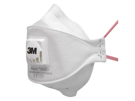 3M Aura 9332+ vouw-stofmasker FFP3 met uitademventiel