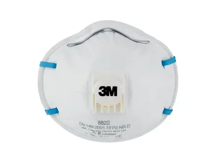 3M 8822 stofmasker cup FFP2 NR D V met uitademventiel