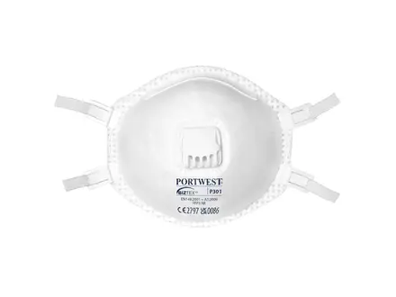 Portwest P301 stofmasker cup FFP3 NR V met uitademventiel