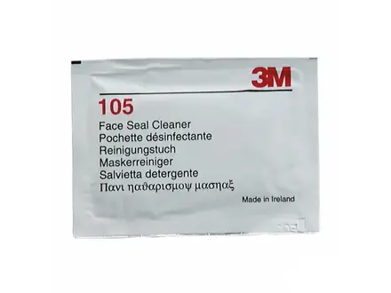 Lingettes nettoyantes 3M 0105 pour masques de protection respiratoire