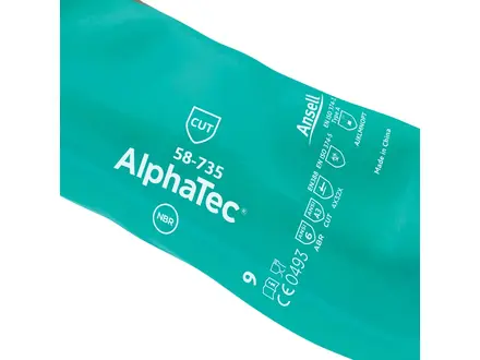 Gant en nitrile Ansell AlphaTec 58-735, résistant aux coupures et aux produits chimiques, taille 11
