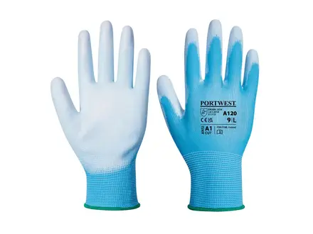 Portwest A120 glove PU coating mechanical protection blue size L