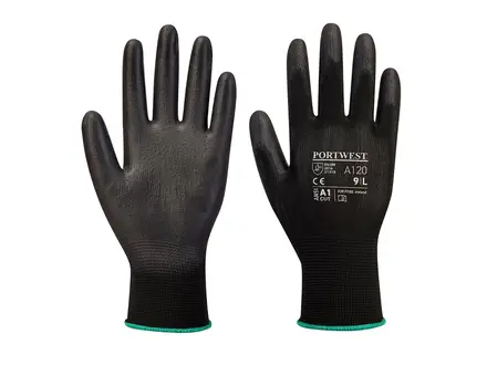 Portwest A120 glove PU coating mechanical protection black size 2XS