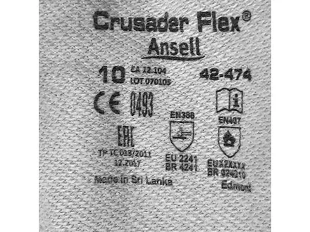 Ansell Crusader Flex 42-474 handschoen katoen hittebestendig maat 8