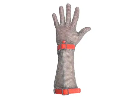 Gant métallique Manulatex GCM à manchette longue en acier inoxydable résistant aux coupures