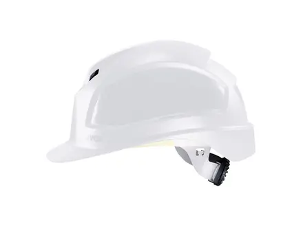 Casque de sécurité Uvex Pheos B-WR en PEHD, molette de serrage rotative 6 points, blanc