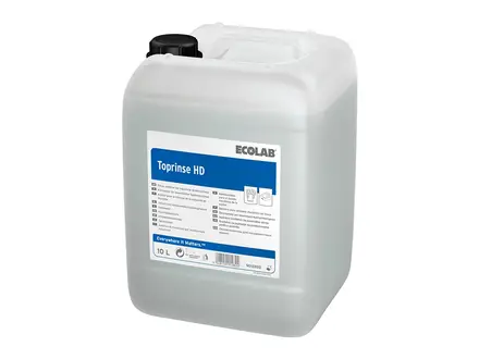 Ecolab Toprinse HD, liquide de rinçage acide pour lave-vaisselle.