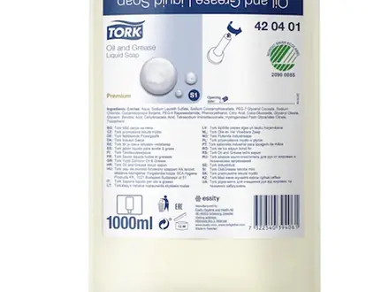 Tork Oil and Grease liquid soap for dispenser S1 1000 ml