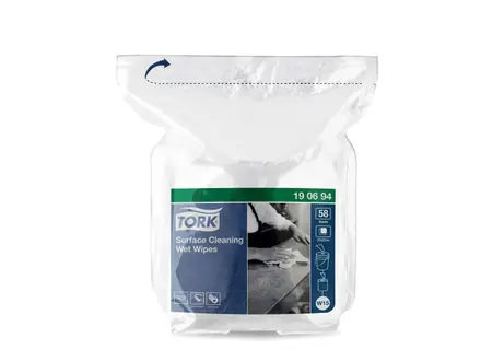 Tork Surface Cleaning Wet Wipe Refill reinigingsdoekjes wit W15
