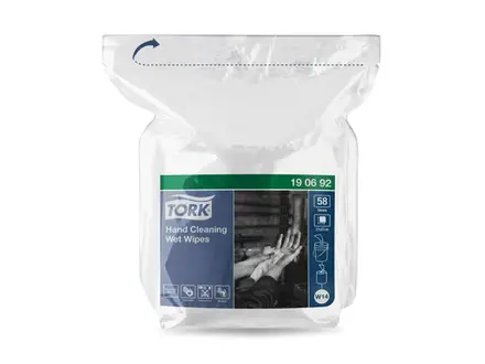 Lingettes nettoyantes humides Tork pour les mains W14