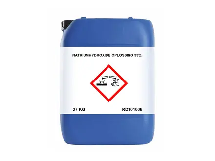 Solution d'hydroxyde de sodium à 33 % de qualité alimentaire, 27 kg