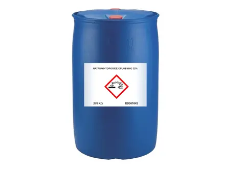 Sodium hydroxide solution 32% 270 kg drum