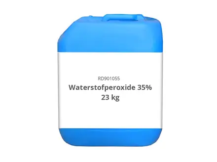 Bidon de 23 kg de peroxyde d'hydrogène à 35 %