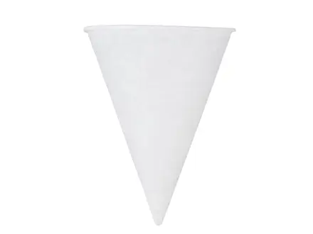 Gobelet conique en papier blanc 68 x 94 mm, 120 ml