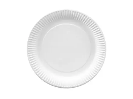 Assiette jetable en carton blanc ø180 mm