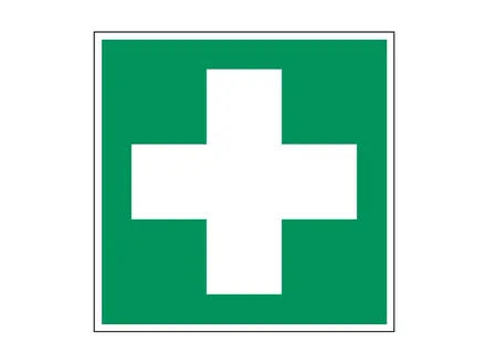 First aid sticker E003 200x200 mm