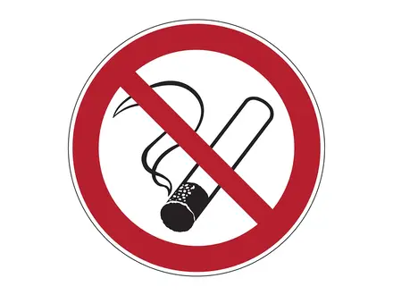 No smoking sticker PIC 200 ø100 mm