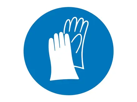 Autocollant « Gants de sécurité obligatoires » PIC 255