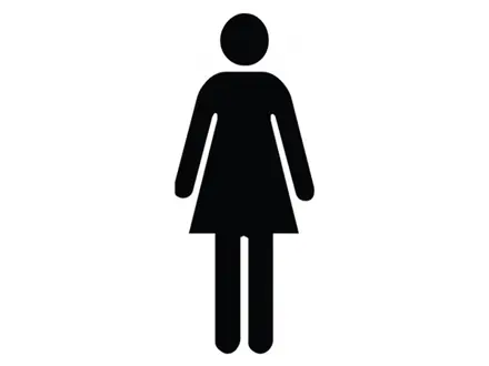Autocollant toilettes femmes PIC 456 75x150 mm