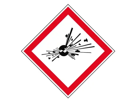 Explosion hazard sticker PIC 1801 100x100 mm