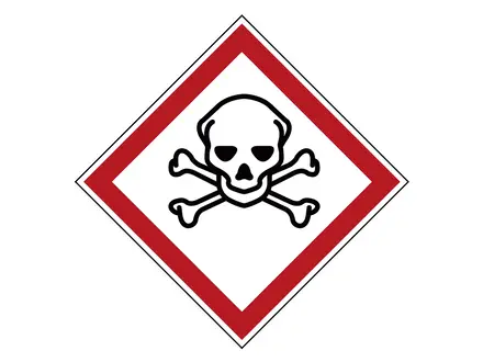 Sticker giftig PIC 1809 70x70 mm