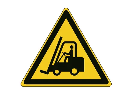 Autocollant de signalisation pour véhicule de transport W014 triangle